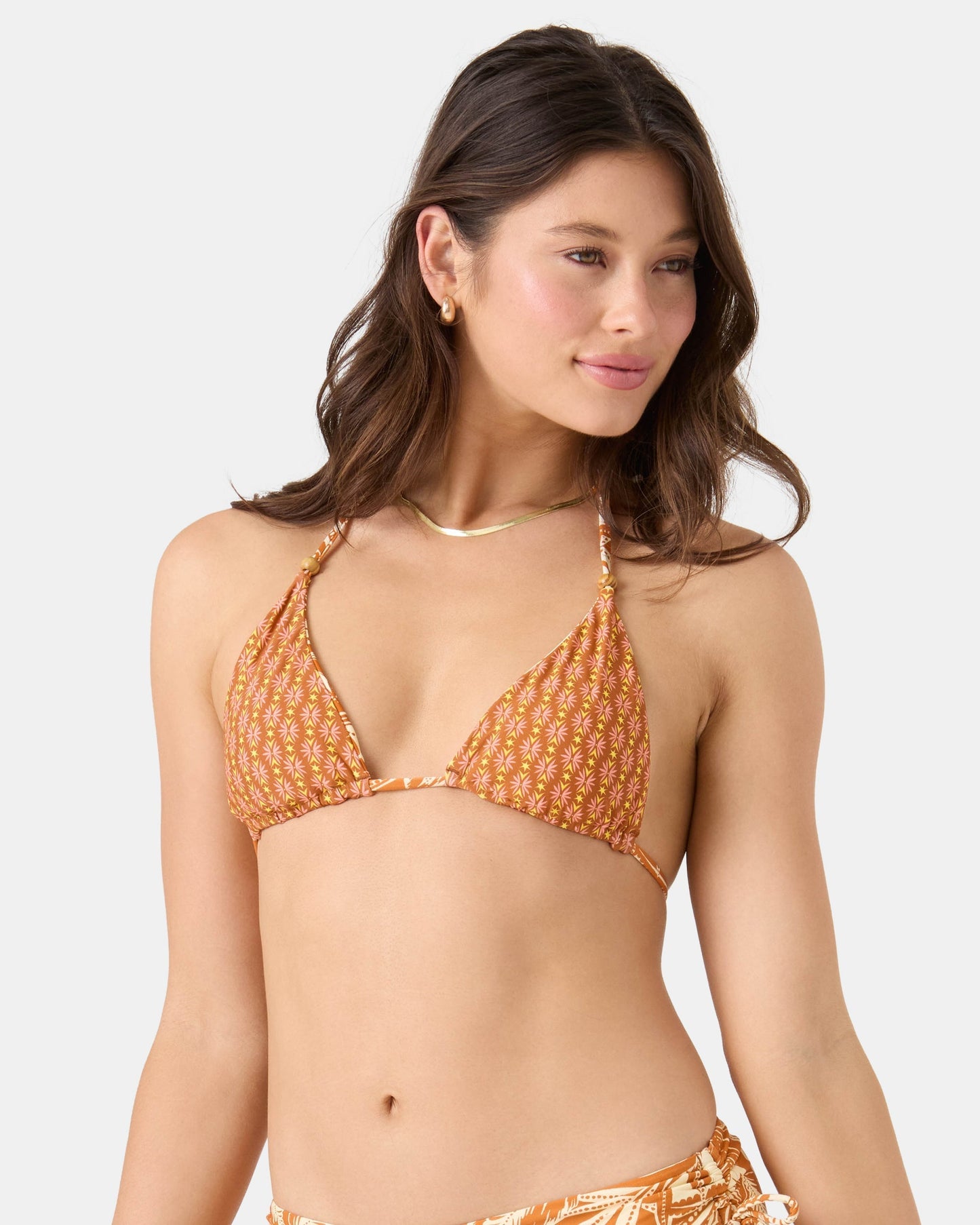 Ray Of Sunshine Reversible Tiki Triangle Bikini Top