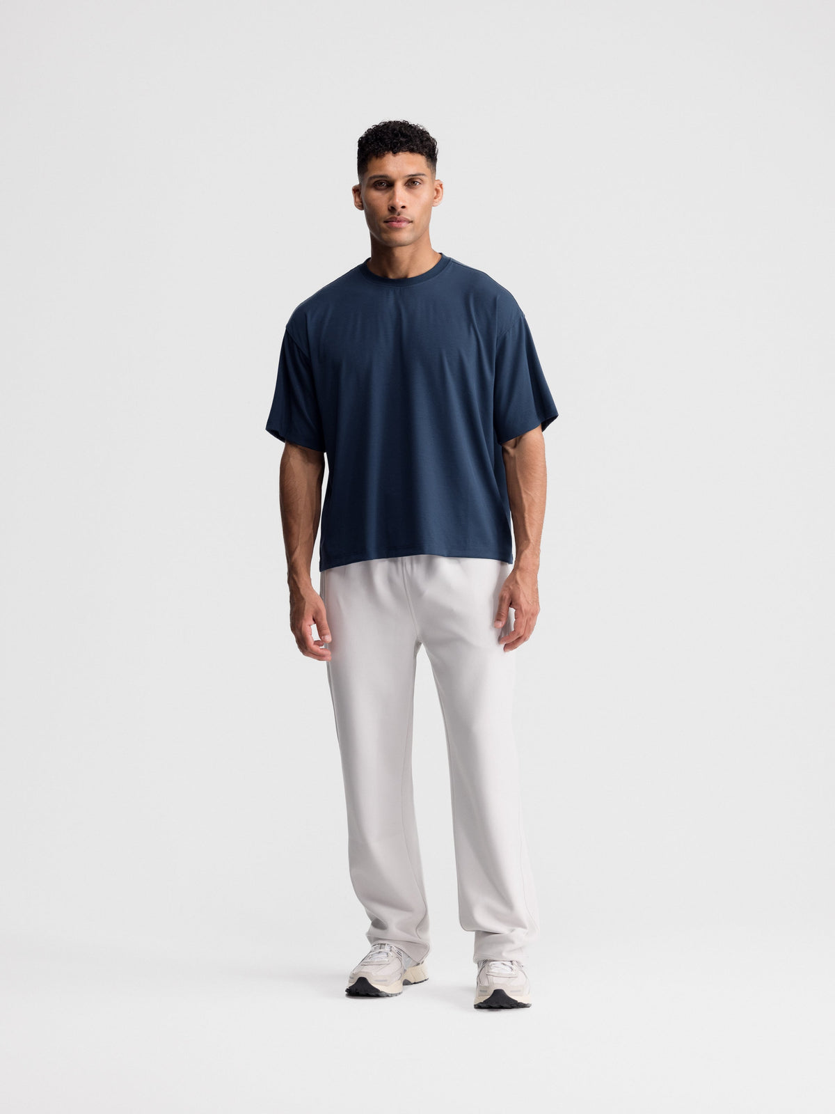 Cropped Oversized Athletic Tee