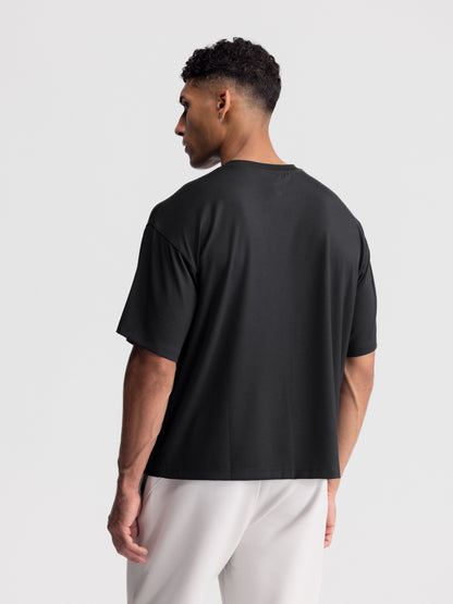 Cropped Oversized Athletic Tee