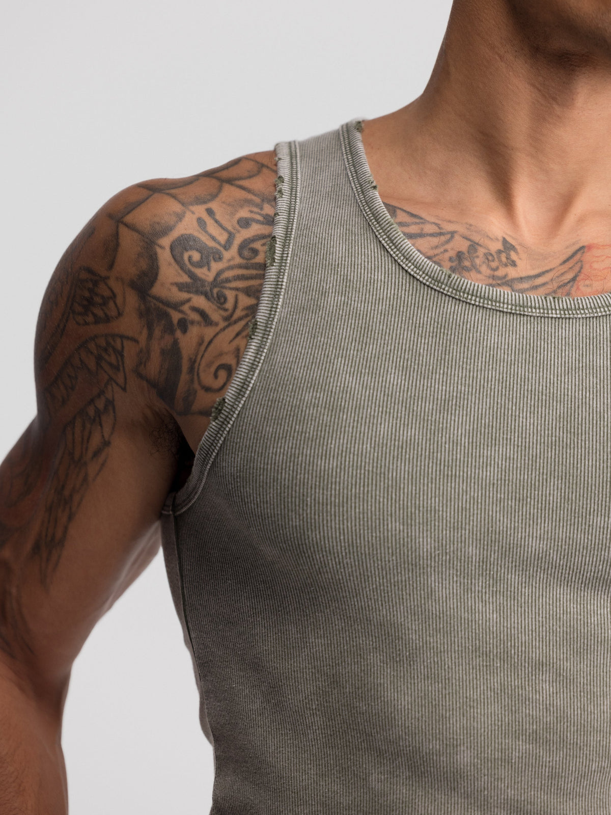 Premium Ultra-Soft Cotton Distressed Fitted Tank 2 Pack